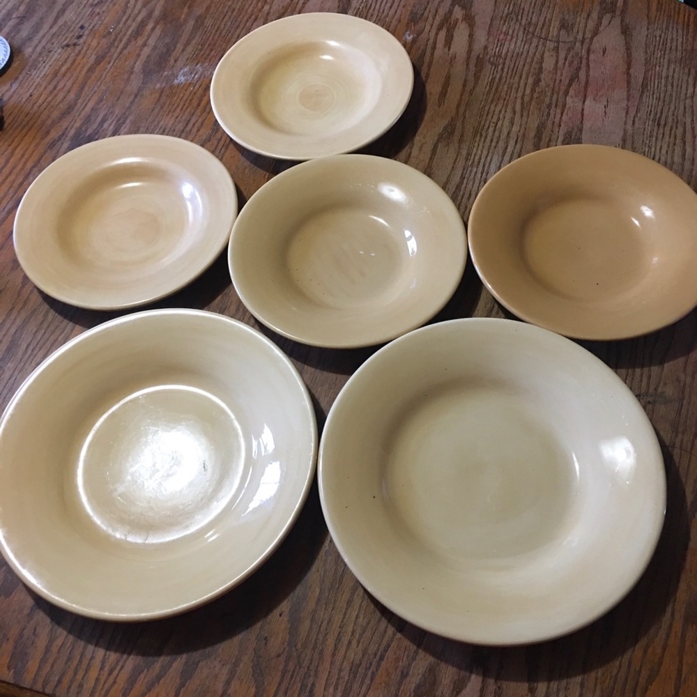 Pottery Barn Plates SAUSALITO Discontinued Amber